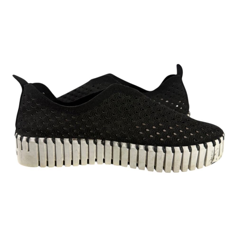 Ilse Jacobsen Women's Slip On TULIP3373-001 Black Sneakers Knit Size 7.5 - Picture 8 of 9